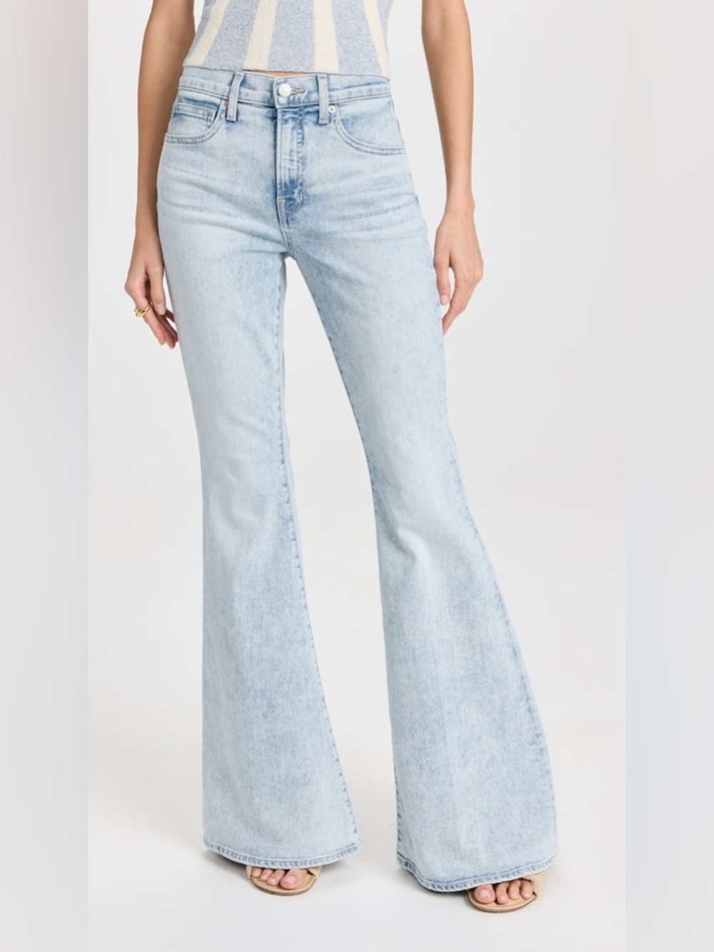 Veronica Beard Sheridan Bell Bottom Jeans Sky Wash Size 25